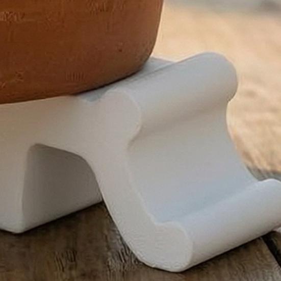3 Pezzi Rialzi per Vasi da Fiori Stampa 3D Supporto per Fiori Compatto Antiscivolo Piedini Rialzati per Vasi da Fiori Ornamenti Durevoli per la Ventilazione per Giardino