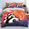 Panda Quilt Cover 2 Piece Set, Microfiber Quilt Cover Bedding Sets With Pillowcases For Kids Adult Comforter Cover Double
