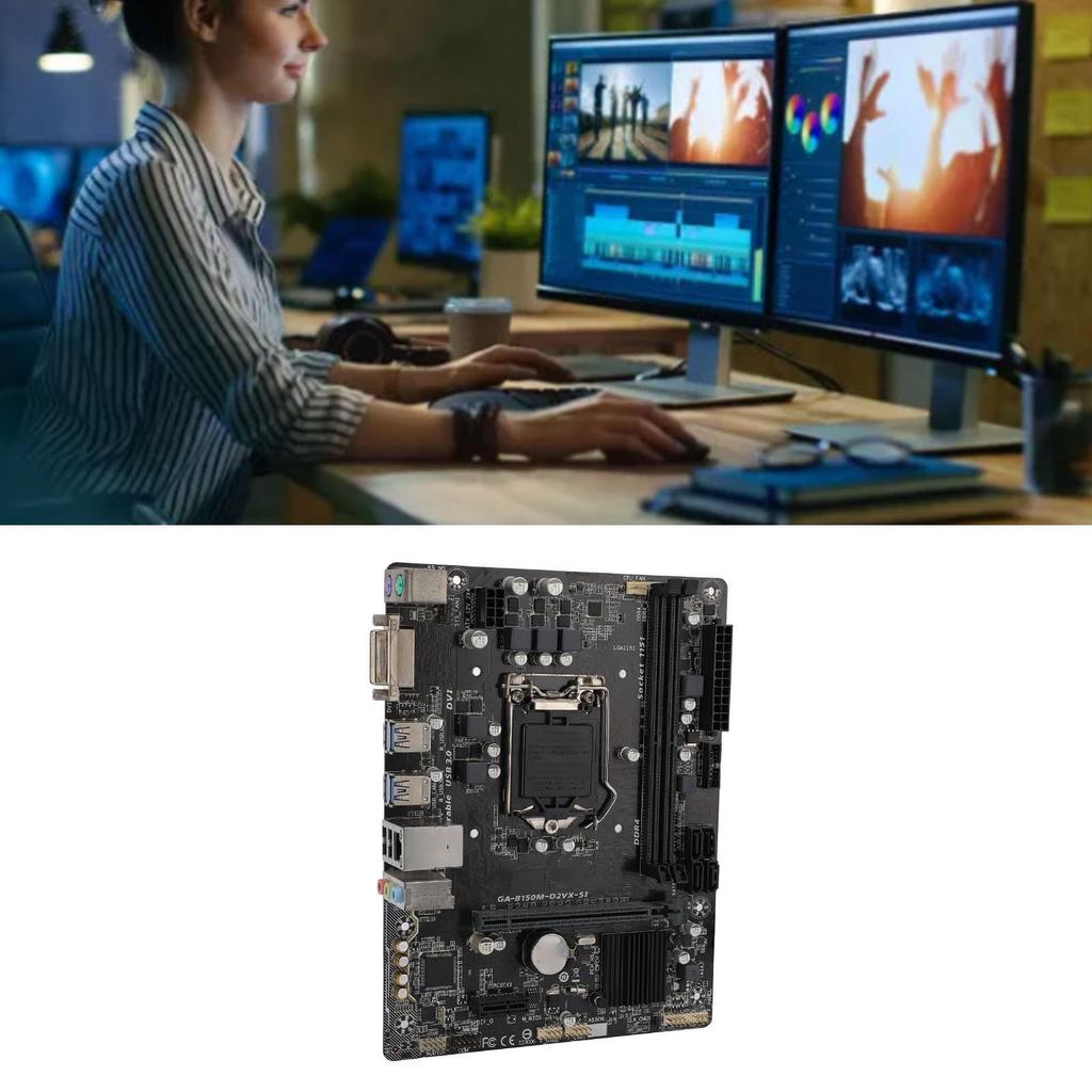 Double DDR4 memory LGA 1151 CPU Realtek ALC887 sound DVI PCIE power Realtek Gigabit Ethernet motherboard, slot, 8-channel chip, output, 3.0, 5-phase