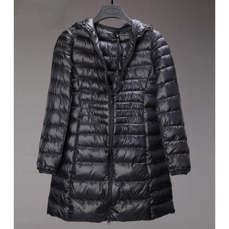 Ultra Light Hooded Long Down Jacket Women Winter Plus Size Coats Female Big Size Down Coat