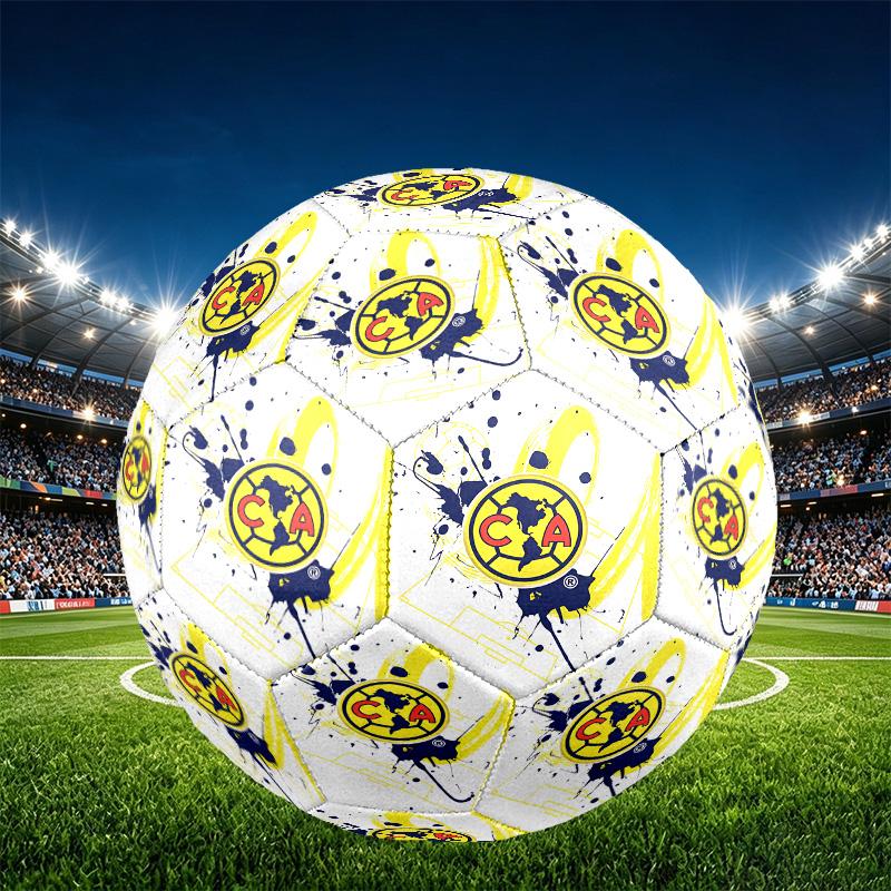 Club America Print Size 5 Soccer Ball, PU Wear Resistant Football for Match Training and Daily Practice, Birthday Gift for Soccer Fans