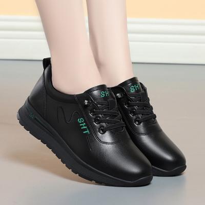 New Fashion Sports Little White Shoes Women'S Casual Soft-Soled Leather Flat Spring Lace-Up Designer Mother Sneakers