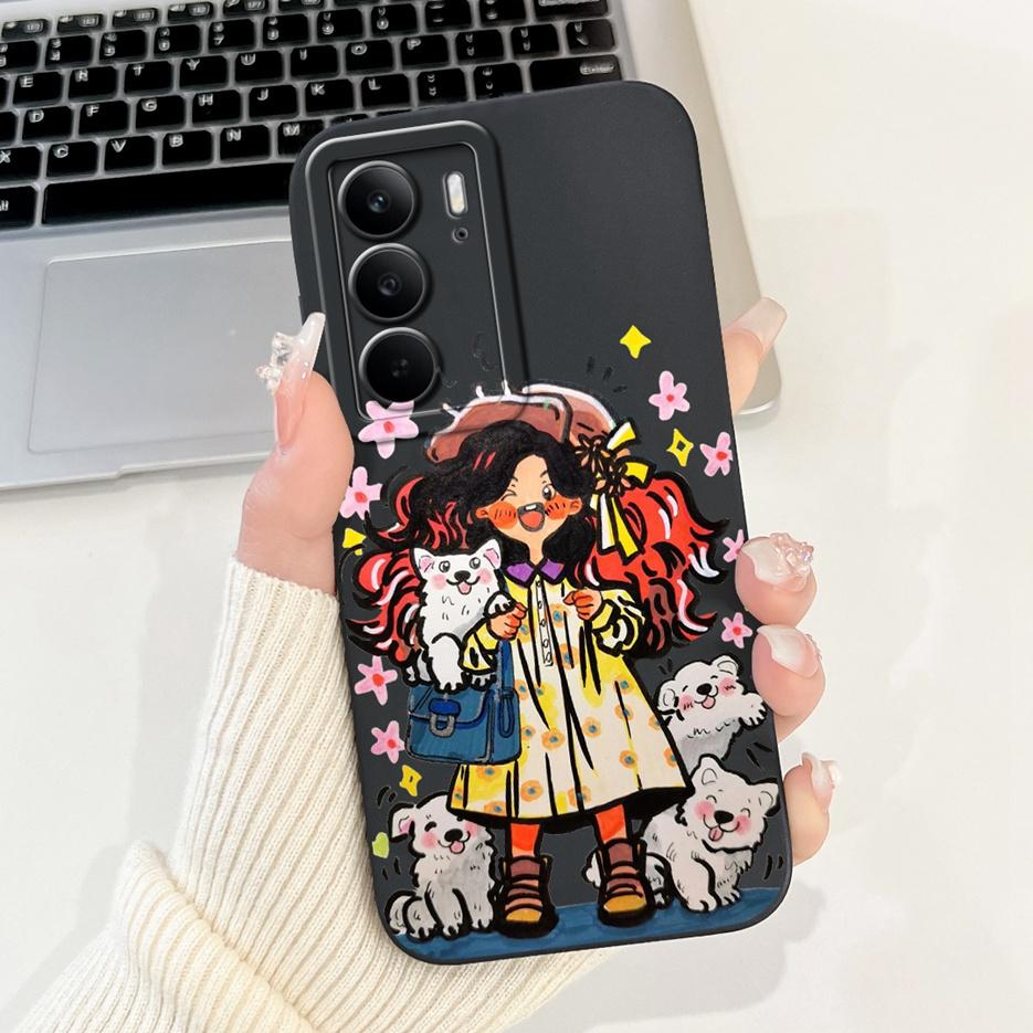 For Realme C75 4G Case Cute Cartoon Luxury Candy Painted Cover Shockproof Soft TPU Phone Case For Realme C75 C 75 RealmeC75 Bags