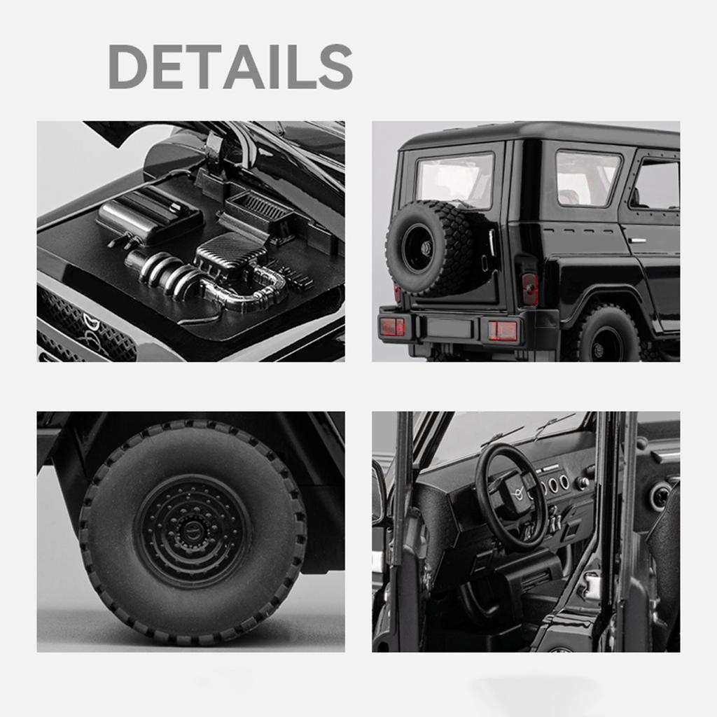 1/18 UAZ Hunter SUV Alloy Car Diecasts & Toy Vehicles Metal Toy Car Model Sound and Light Collection Kids Toy