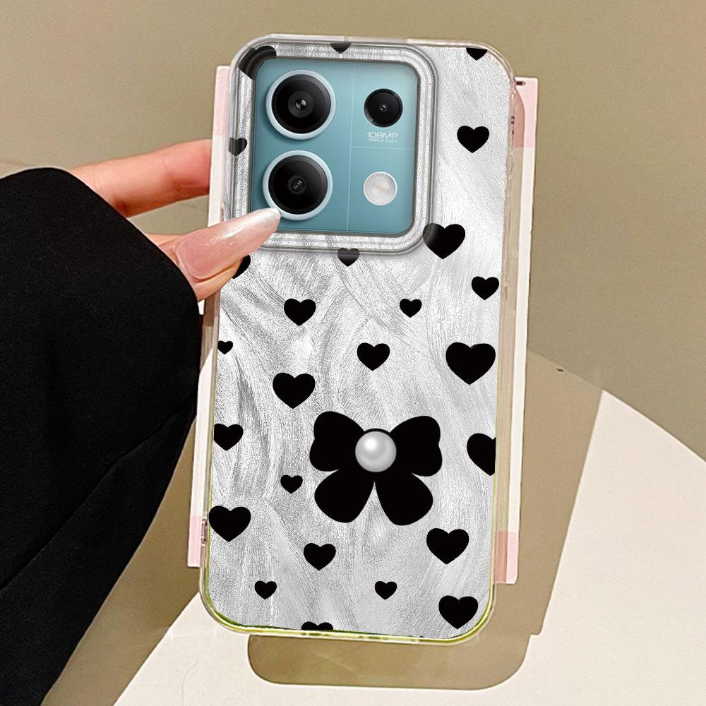 

Ретро Зеленый Любовное Сердце Бант Перьевая Текстура Чехол для Телефона для Xiaomi Mi 13T 14T Pro 11 Lite NE 5G Парный Чехол Силиконовые Сумки Чехол Xiaomi 13T Pro белый