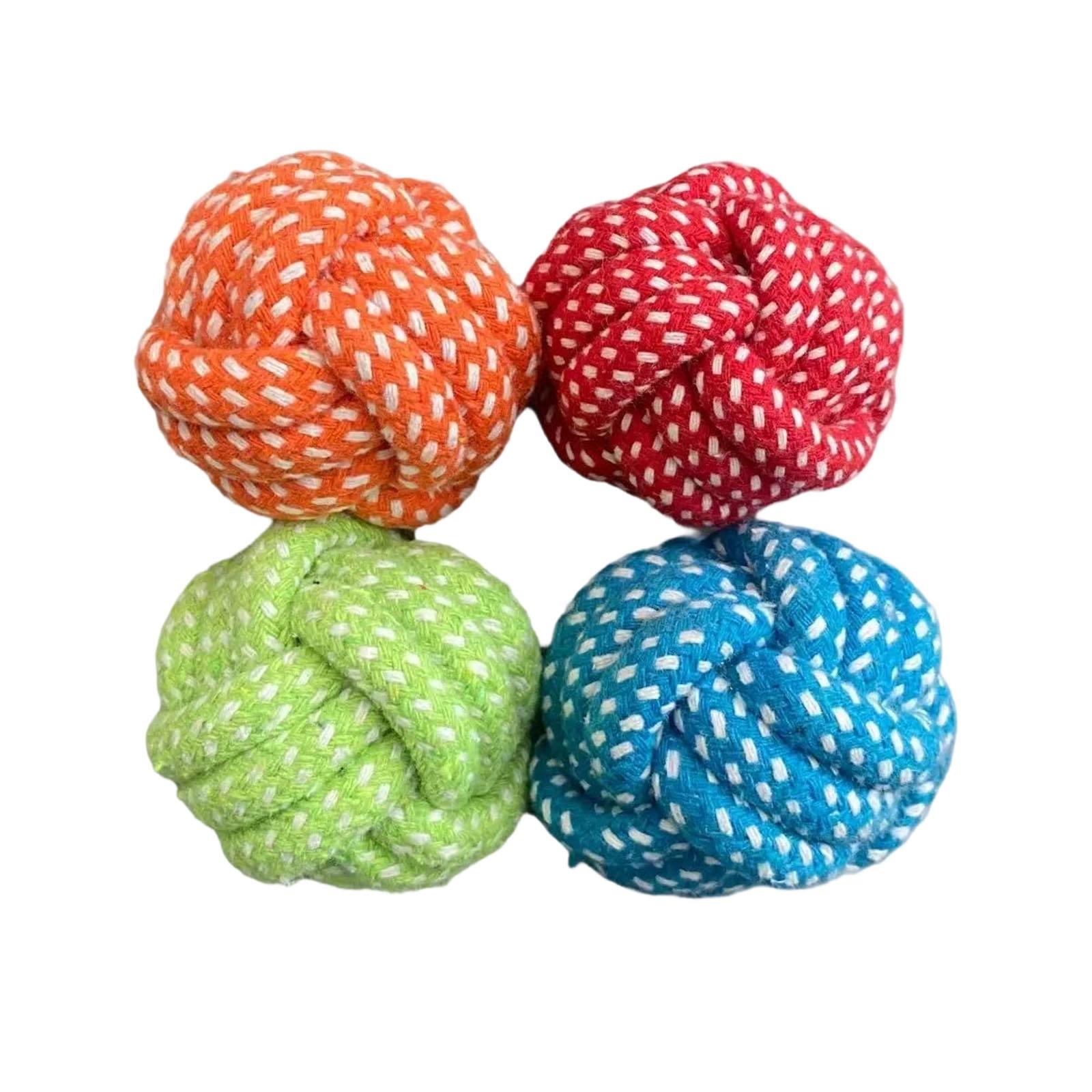 Pet Rope Knot Toys For Chewing Grinding Teeth And Cleaning Teeth Pet Toys Random Colors