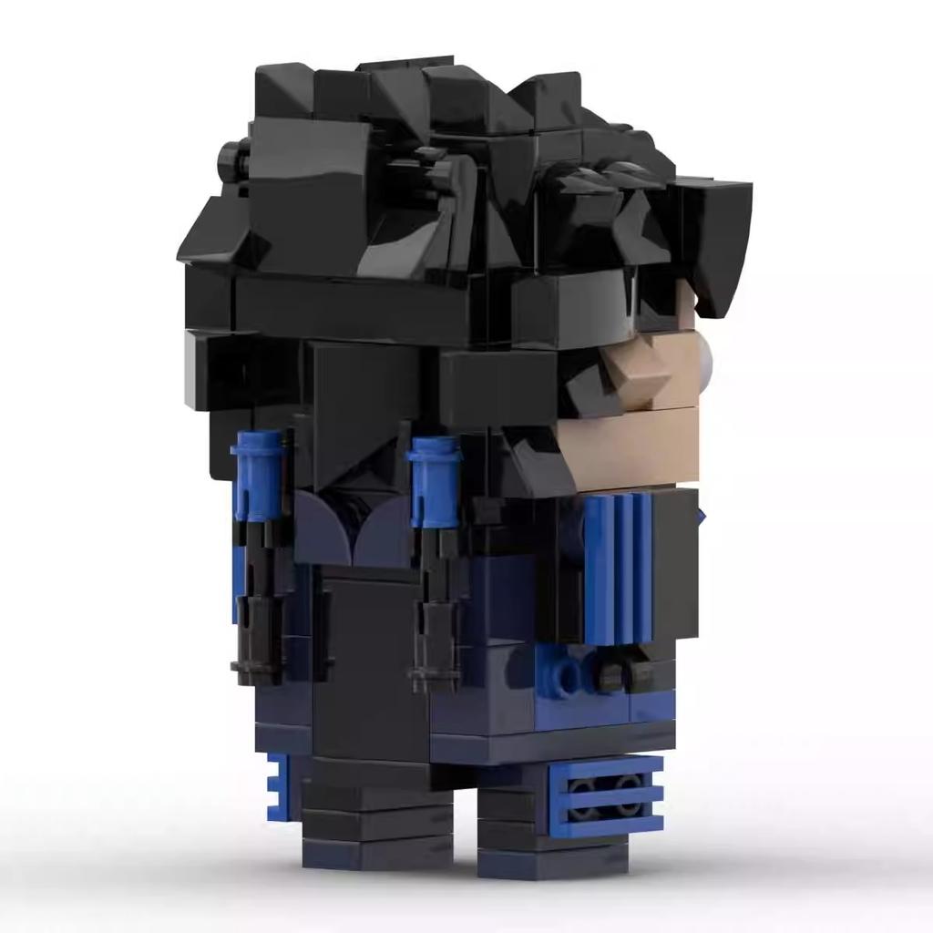 Modelo de personagem de animação Nightwing MOC Brickhead Building Block Model Building Toy Gift
