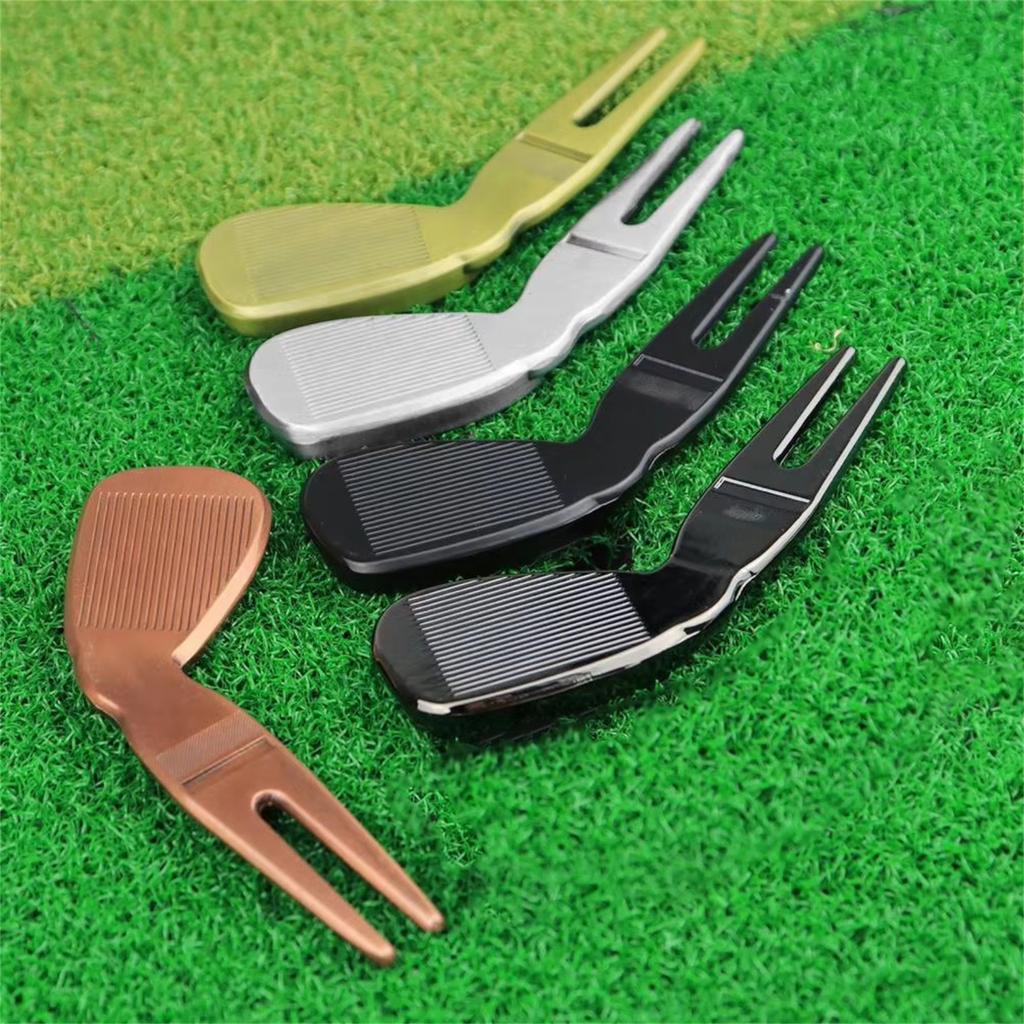 Golfs Balls Retriever Metal Materials Quality Golf Fork Golfs Green Accessory for Men Women Golfs Pitch Mark Repair Tool