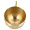 Brass Tea Cup Exquisite Embossed Patterns Retro European Small Coffee Cup for Home Parties