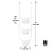 Umbra BASK SHOWER Hanging Shower No Drilling Bathroom 2022360670 CADDY, 3-Tier Rack, Required, Storage, Drainer, Clean, White/Nickel,