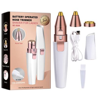 Electric Eyebrow Trimmer Light Painless Precision Portable Eyebrow Razor for Women Face Rechargeable Eyebrow Epilator for Lips Nose Chin