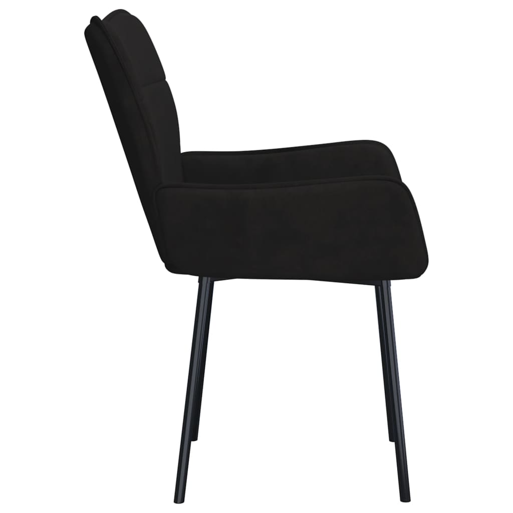 Dining Chairs 2 Pcs Black Velvet