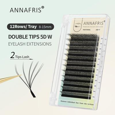 3D 4D 5D W Eyelash Extensions 2Tips 5D W Shape Lashes Premade Volume Easy Fan Natural Soft False Lash