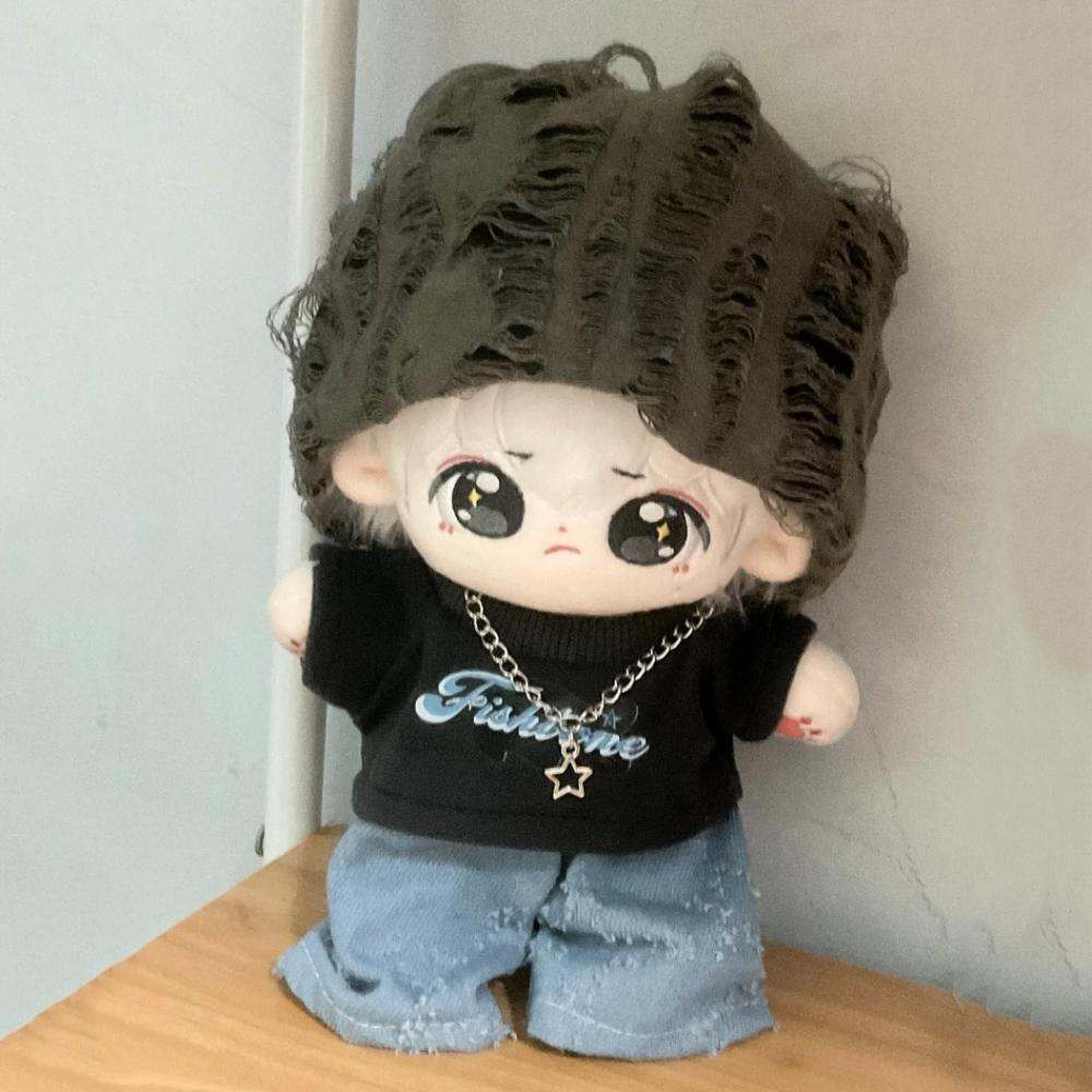 1 Set Hat Cotton Doll's Clothes T-shirt Plush Doll Clothes 20cm Cotton Doll Clothes  Children's Gift