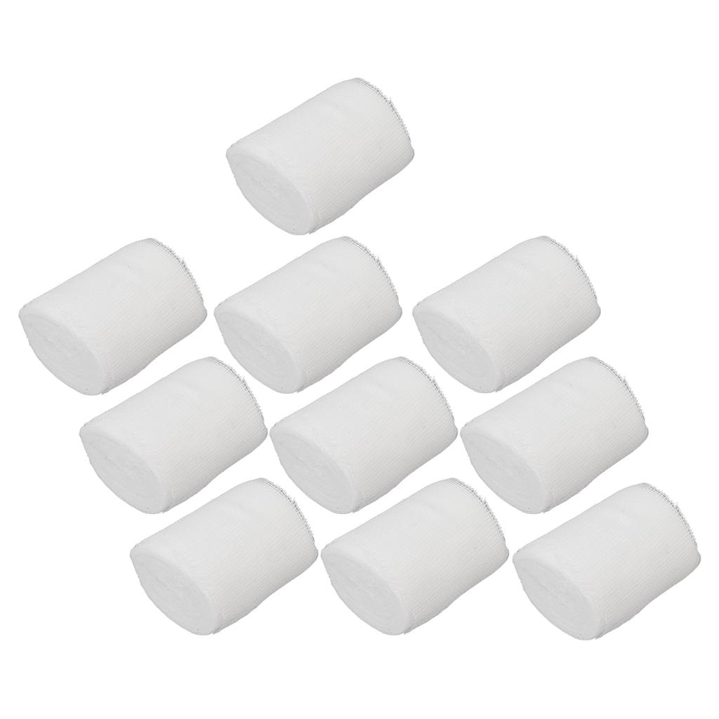 10 Rolls Rolled Stretch Bandages Wrap Elastic Atheletic Sports Compression Bandage Wrap 2.4inches X 6.6Yards