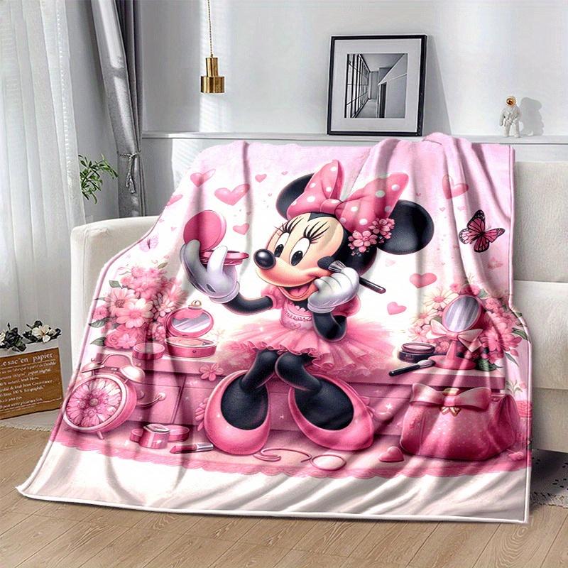 1pc Minnie Printing Blanket - Soft, All-Season Throw for Office Blanket, | Personalized Gift with Adorable Cartoon Design