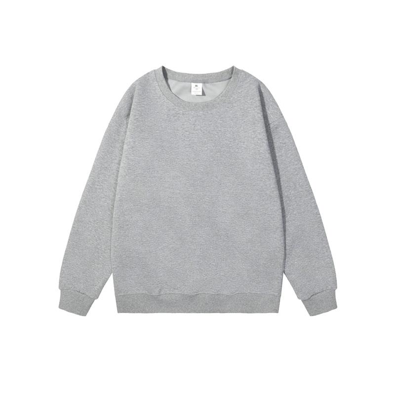 Sudadera Básica Casual Holgada de Color Sólido con Cuello Redondo para Hombre