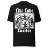 Satan Live Love Lucifer with Dancing Demons Occult Rituals Funny T-shirt