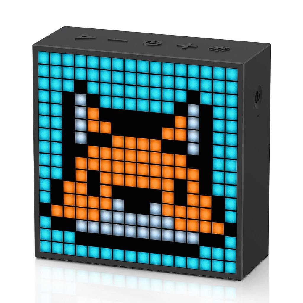 Divoom Timebox Evo Portable Bluetooth Speaker with Music Enhanced Pixel Multifunctional 256 RGB and Calendar Playback, Bass, Clock, Art, Use,