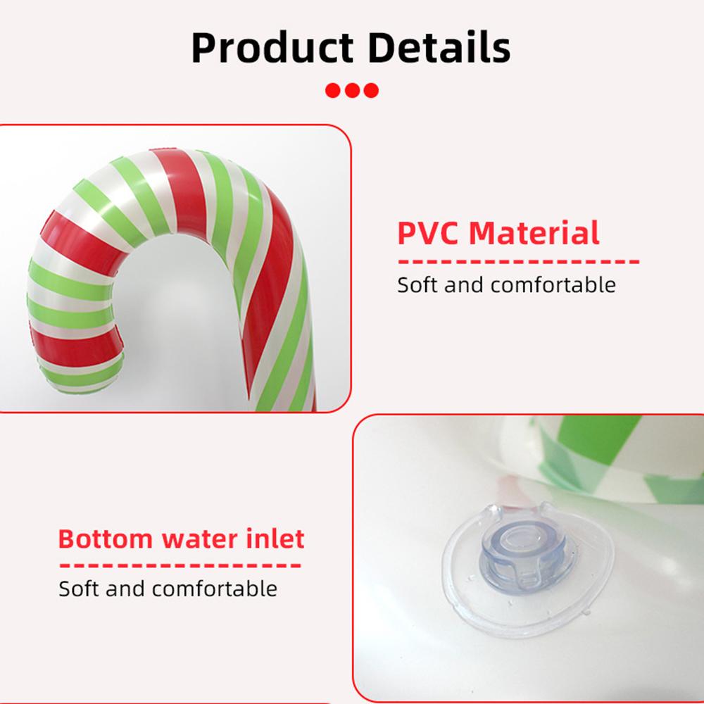 Inflatable Christmas Candy Cane Balloons Decor, Outdoor Indoor PVC Holiday Decorations For House Yard Lawn Xmas Party Supplies