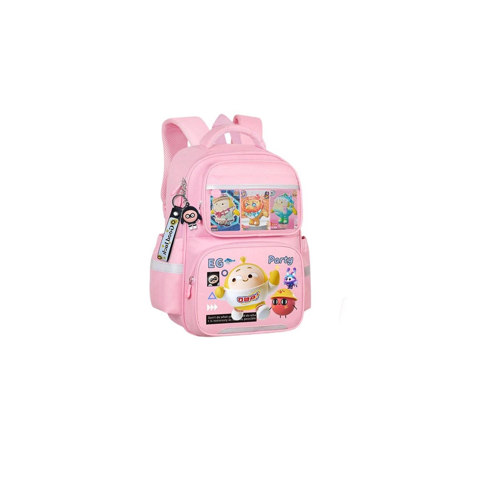 

Детский рюкзак, для мальчиков, для учеников начальной школы, большой вместимости, для девочек, снижающий нагрузку, рюкзак для позвоночника One Size розовый