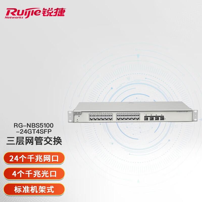 

Ruijie RG-NBS5100-24GT4SFP 24-Port Gigabit Layer 3 Managed Switch