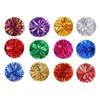 2 Pezzi Pompon Cheerleader Metallici Olografici Pompon Cheer con Anello Maniglia per Spirito di Squadra Sportiva Festa Squadra Allenamento Danza