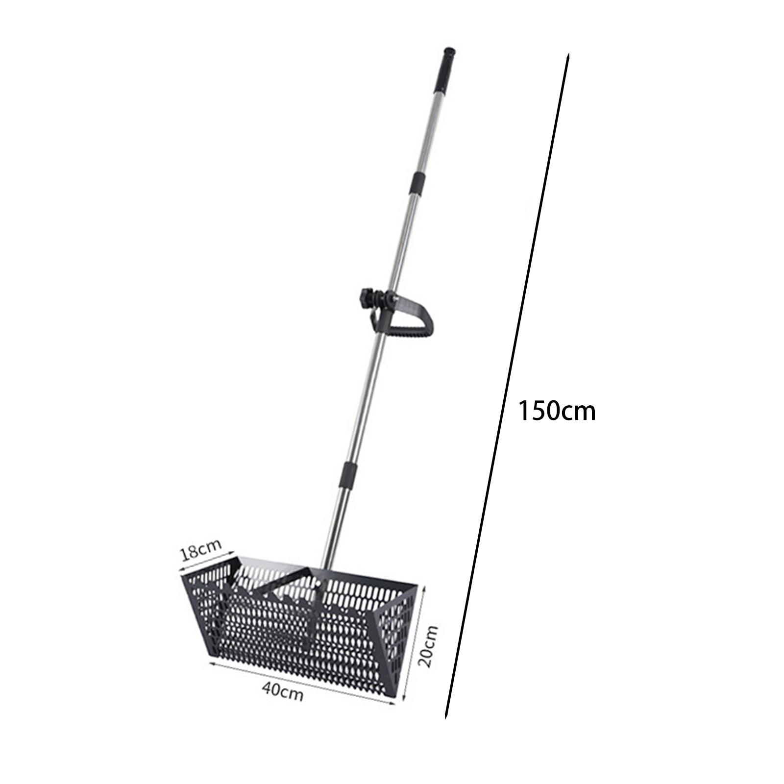 

Sand Rake Telescopic Long Handle Beach Sifter Sand Sifter Scoop Cat Scooper for Litter Boxes Kitten Litter Scoop Carbon Steel