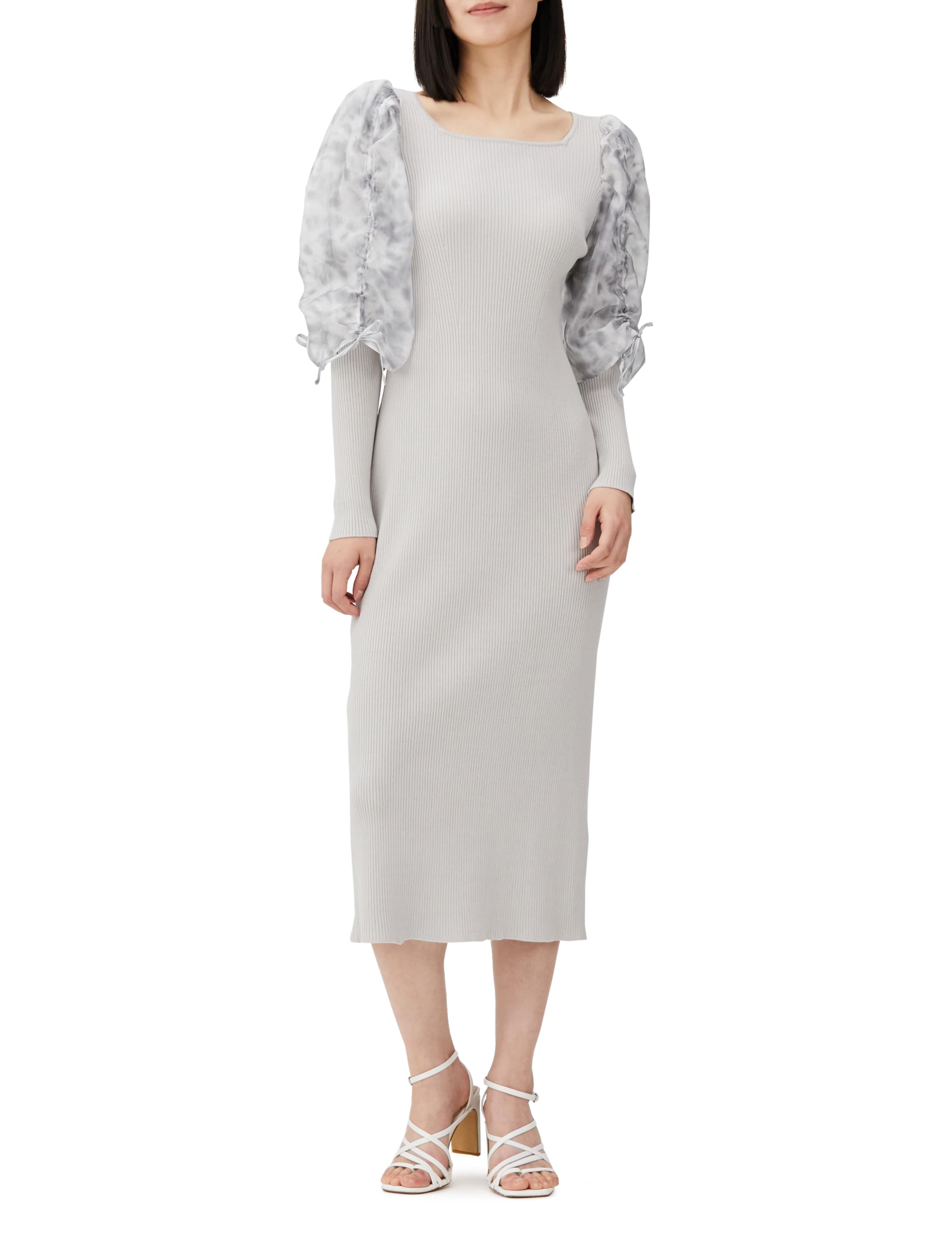 

Трикотажное платье Jill by Jill Stuart с прозрачными рукавами-фонариками, цвет, эксклюзивный для веб-магазина: бежевый