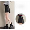 Women's Fall Loose Slimming Versatile PU Leather Shorts Plus Size A-Line Wide Leg Outer Wear Pants Mini Shorts Versatile Slim Fit Hot Pants