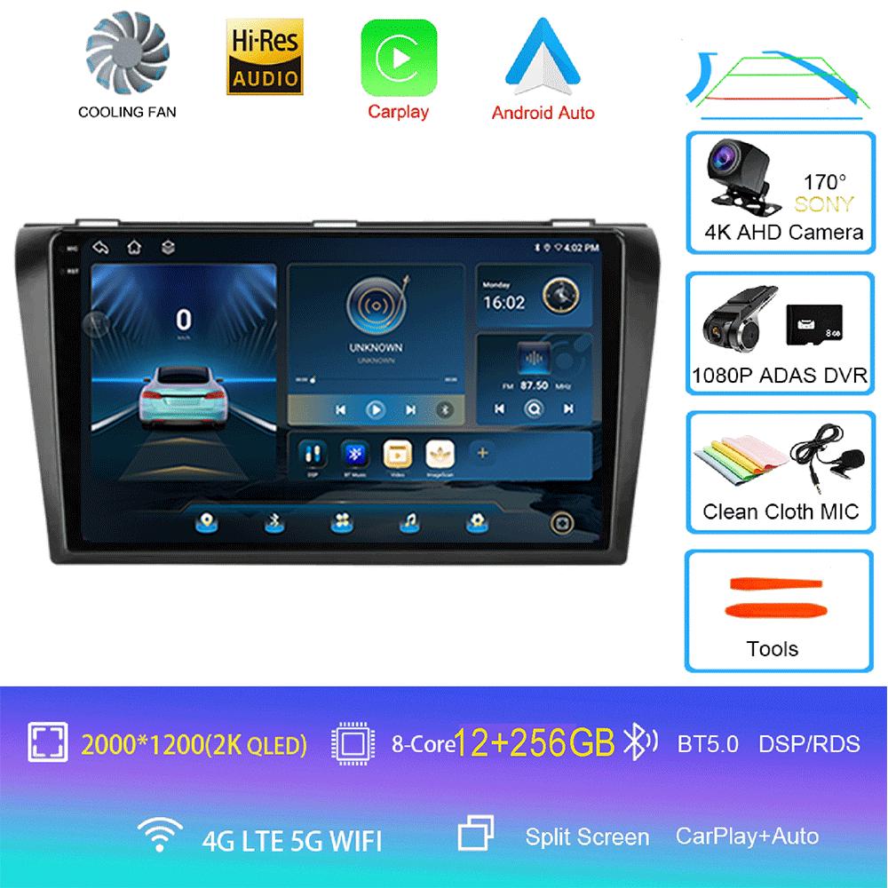 Android 14 Video Player Car Radio For Mazda 3 2004 -2009 2din with BOSE Multimedia Player Carplay Stereo GPS Head Unit