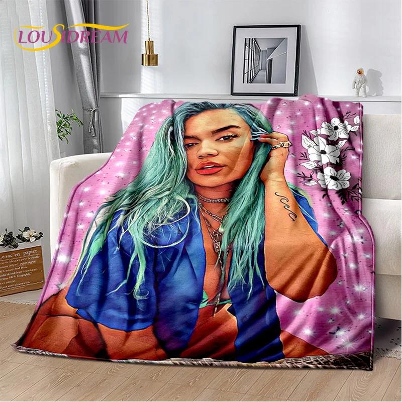 Karol G Singer Printing HD Blanket,Soft Throw Blanket for Home Bedroom Bed Sofa Picnic Travel Office Rest Cover Blanket Kids