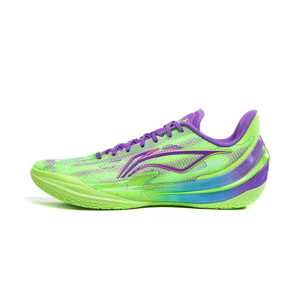 New LINING Blade 5 V2 Basketball Shoes Men's Low top Neon Green Purple ABAV059-12