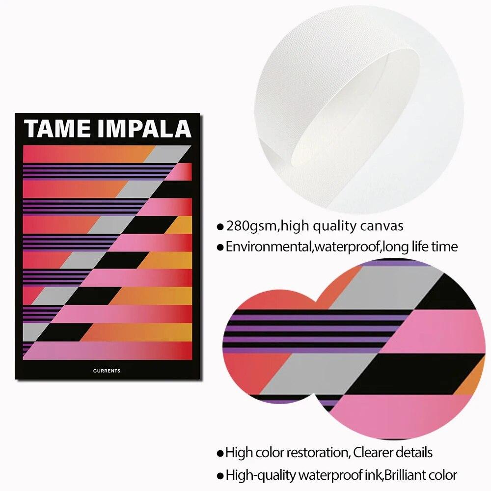 Tame Impala Abstract Poster Music Song Lyrics Art Print Aesthetic Retro Canvas Painting Modern Wall Picture Bedroom Home Decor
