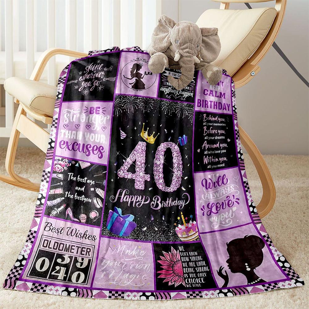 Fifty Fabulous Milestones flannel,Lightweight,Flannel Blanket,Comfortable Blanket, Sofa Blanket, gift blankets,Holiday gift blanket Blankets