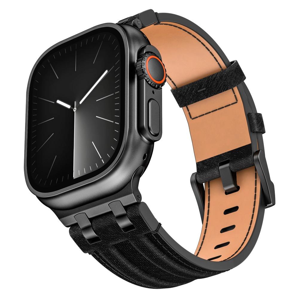 Leather Soft Band for Apple Watch Ultra 3/2 49mm 46mm 45mm 44mm Luxury Men Strap For Iwatch Series 11 10 9 8 7 6 5 4 Se3 Correa