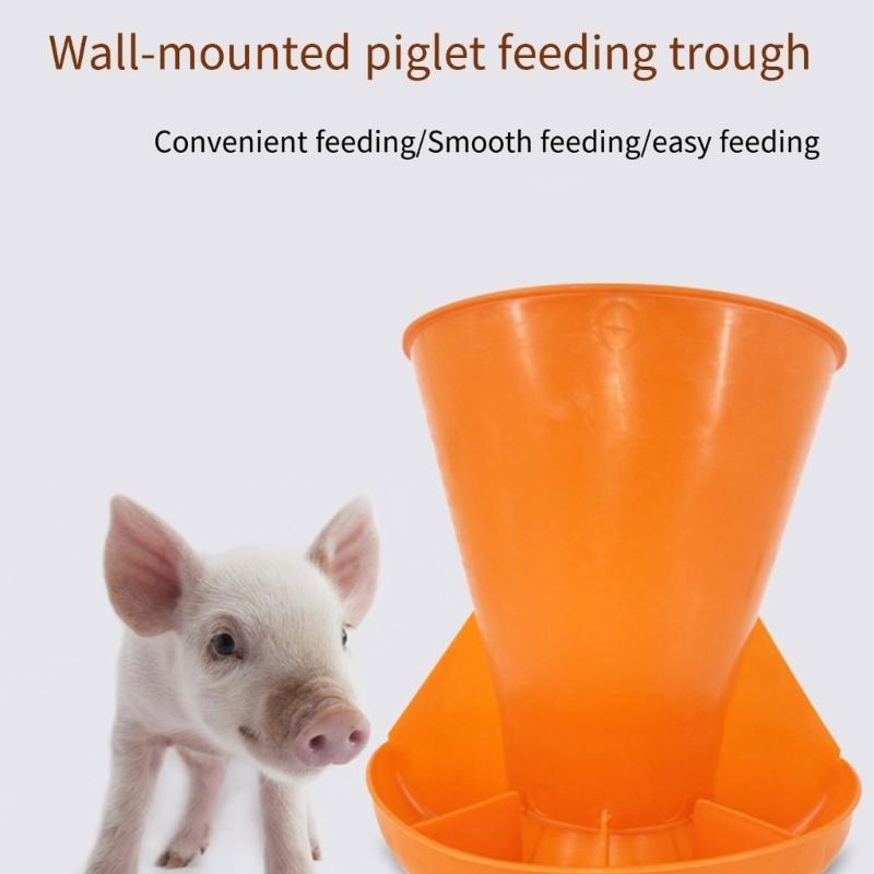 Schweinestall Futtertrog Kunststoff Ferkel Futtertrog Platzsparendes Design für mehrere Ferkel Wandmontage