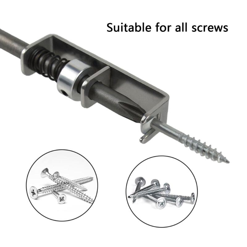 Spring Loaded Alignment Screwdriver For Plastic Woodworking Metalworking With Ergonomic Grip Aluminum Alloy Construction