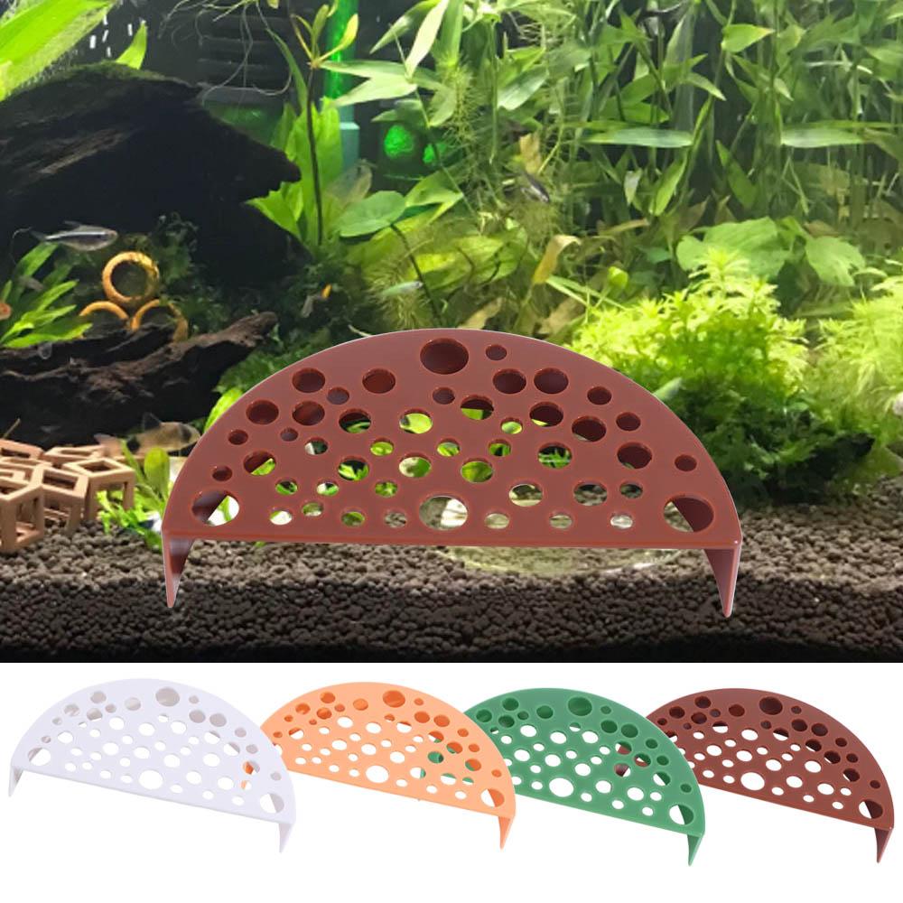

2pcs Semi-circular Shape Shrimp Cave Hideout Fish Hide Shelter For Reptile Betta Shrimp Spawning білий