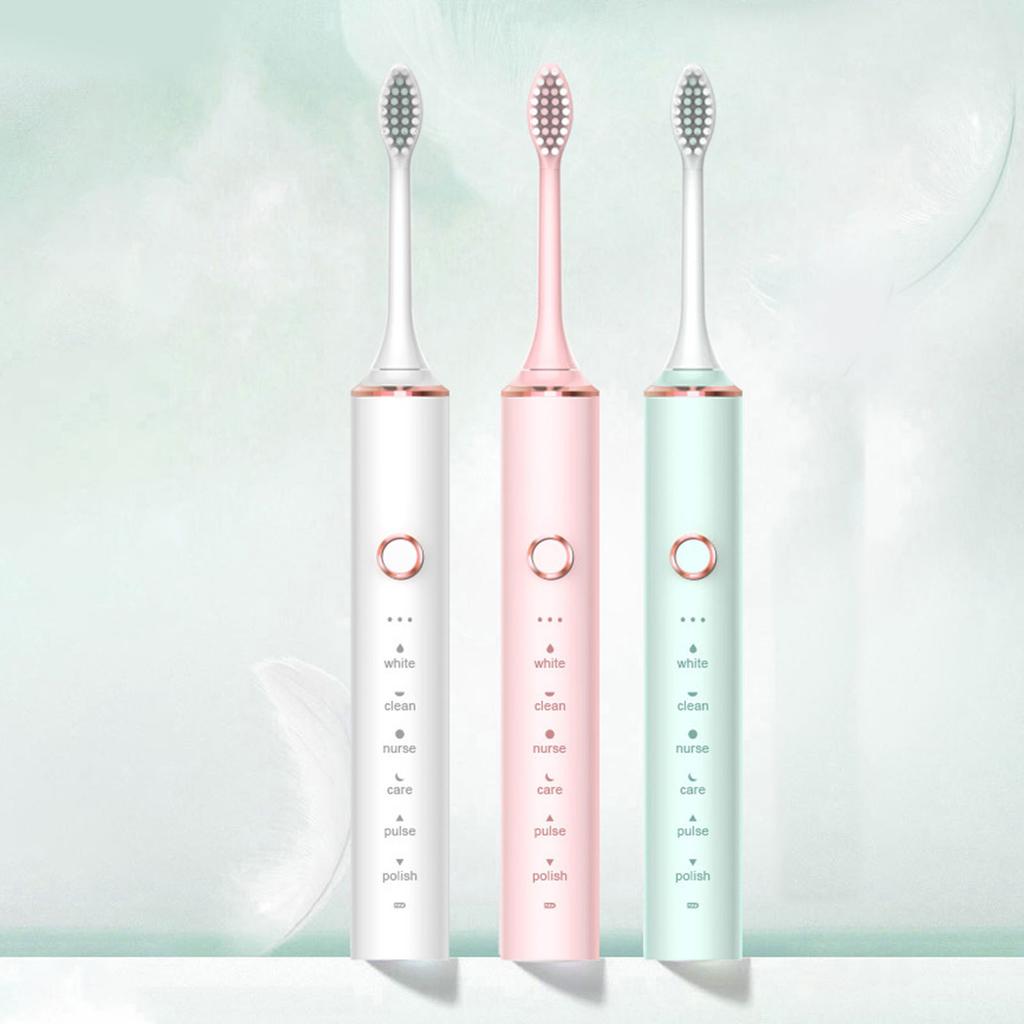 Brosse à Dents Électrique Soies Douces Recharge USB Brosse à Dents Électrique Sonique Très Efficace pour Femmes