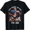 Faith Freedom 250 Years Christian Cross Eagle 4th of July Tee T-Shirt