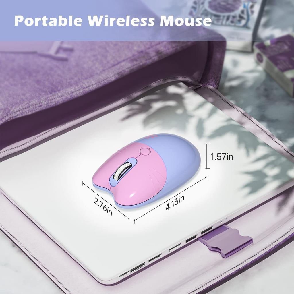 Bluetooth +2.4G Wireless Mouse Cute Silent Computer Mouse With USB Receiver 3 Adjustable DPI Portable Mobile Cordless Mouse