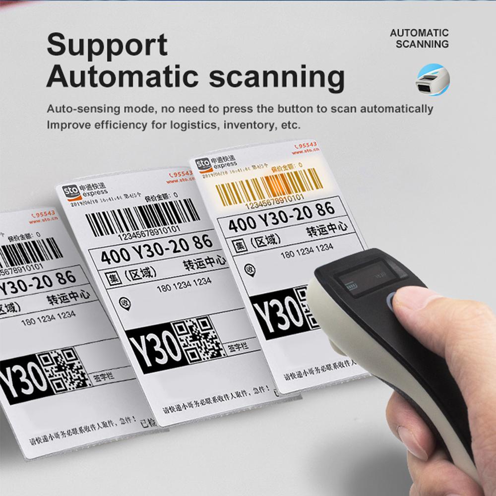 2D Barcode Scanner Bluetooth 2.4G Wireless QR Code Mini Handheld Portable Pocket Reader IOS Android PC for Mobile Payment