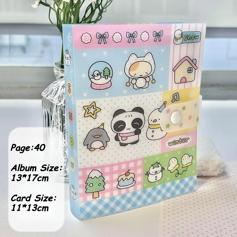 Kawaii A6 Photo Album Cartoon Panda Sticker Storage Books 5 Inch Suhsi Card Collection Book Retro Japan Shawo Style Wholesales