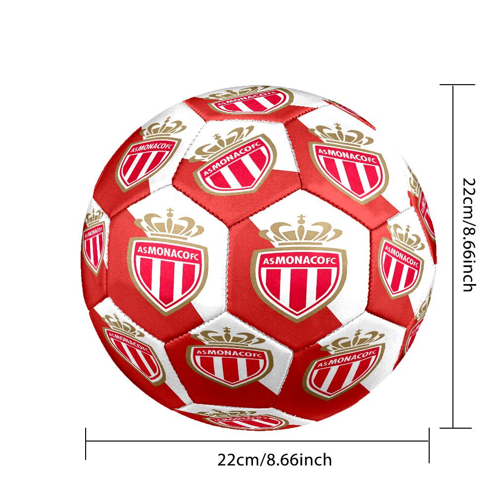 Monaco Football club Printed Size 5 Soccer Balls, High-Quality, Anti-Slip, Protective Football, A Unique Gift , Birthdays, Christmas Gifts