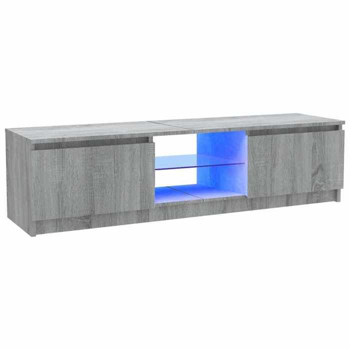 VidaXL Meuble TV avec lumières LED sonoma gris 120x30x36 cm, meuble TV avec lumière LED, support TV, armoire média 815709