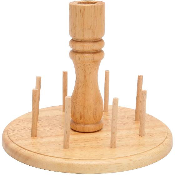 Wooden Thread Holder Rack, 8 Spools Beech Wood Embroidery Quilting Sewing Tools Bobbin Holder, Sewing Storage Rack Holder