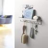 Modern No-Drill Magnetic Key Holder with Six Hooks for Entryway
