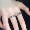 Dark Retro Cross Open Ring Female Style Niche Design Ring Simple Fashion Personalized Index Finger Ring