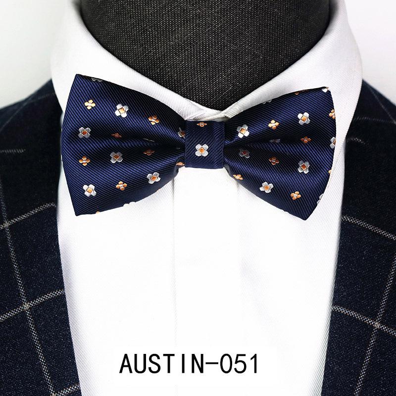 Men's Jacquard Bow Tie & Boutonniere Set for Weddings